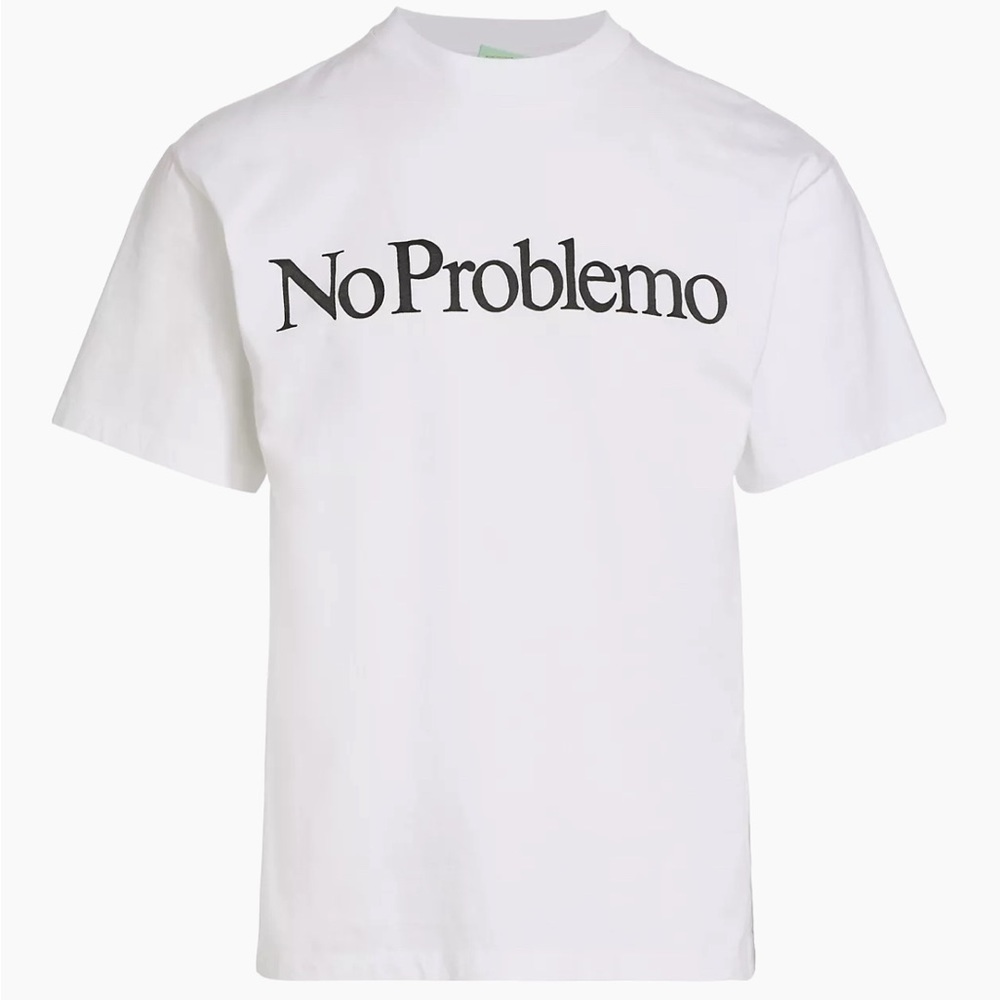 Aries Brand “No Problemo” White Cotton T-shirt, NWT